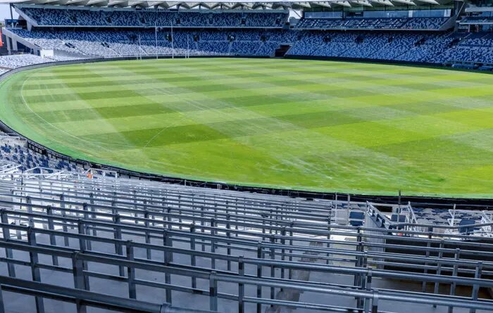 Geelong’s new seatless terrace lets AFL fans stand up for revived tradition
